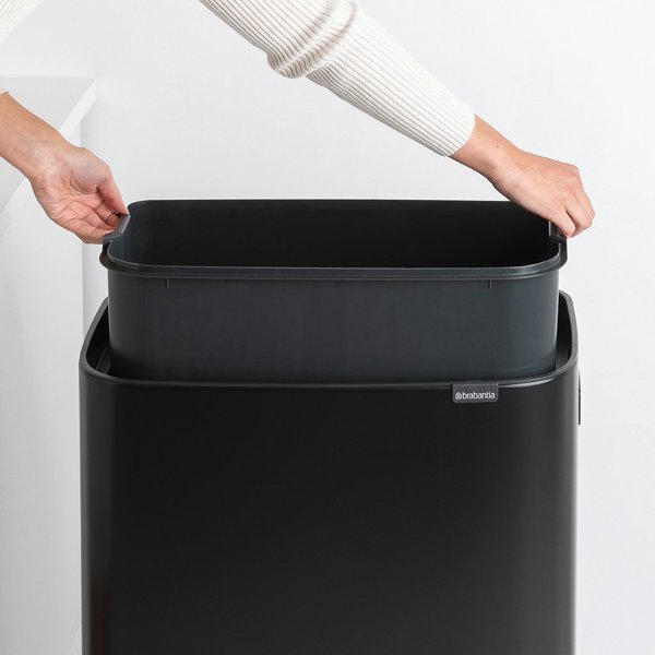 Κάδος Απορριμμάτων Brabantia Push Bin Για Διαλογή Απορριμμάτων 60L, Μαύρος