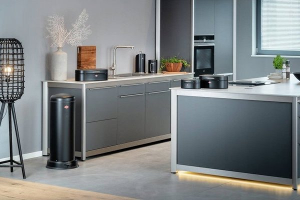 Wesco Big Baseboy 30 Κάδος Απορριμμάτων με Πεντάλ 30L Μεταλλικός Μπεζ