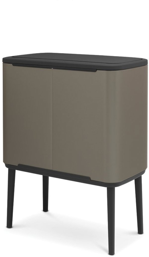 Brabantia Touch Bin Bo Κάδος Απορριμμάτων με 3 Διαμερίσματα 33L (3x11L), Πλατινένιος (316043)