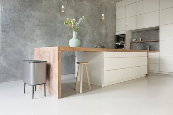 Brabantia Touch Bin Bo Κάδος Απορριμμάτων με 3 Διαμερίσματα 33L (3x11L), Πλατινένιος (316043)