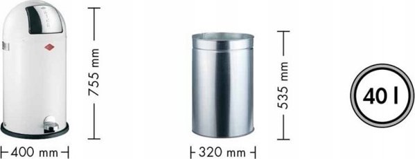 Wesco KickBoy Κάδος Απορριμμάτων 40L Μπεζ
