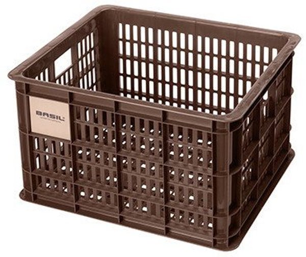 Basil Bicycle Crate M Καλάθι Ποδηλάτου 27L Από Ανακυκλωμένο Συνθετικό Υλικό, Καφέ