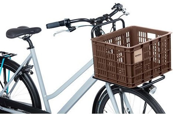 Basil Bicycle Crate M Καλάθι Ποδηλάτου 27L Από Ανακυκλωμένο Συνθετικό Υλικό, Καφέ