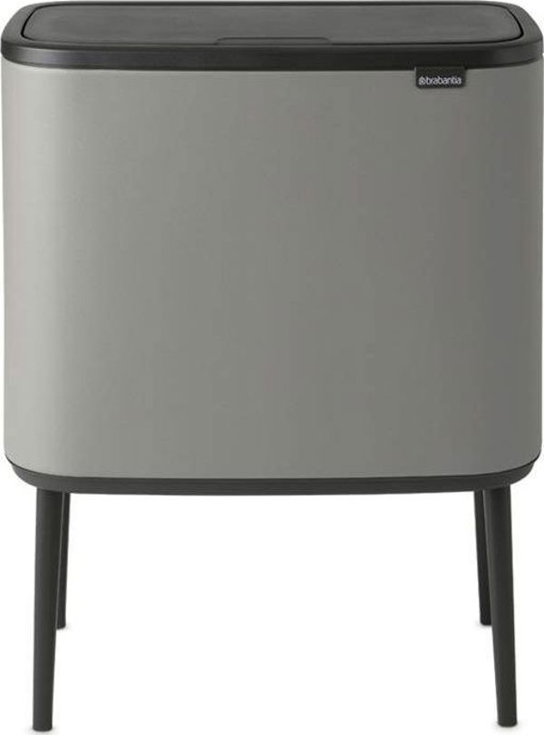 Κάδος Απορριμμάτων Brabantia Bo Touch Bin με 3 Διαμερίσματα για Διαλογή, 3x11L, Γκρι (127229)
