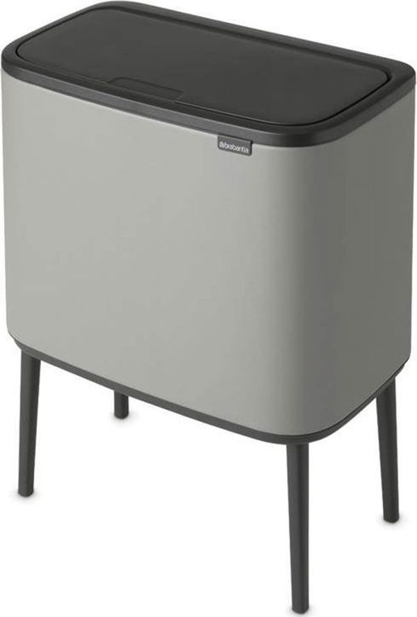 Κάδος Απορριμμάτων Brabantia Bo Touch Bin με 3 Διαμερίσματα για Διαλογή, 3x11L, Γκρι (127229)