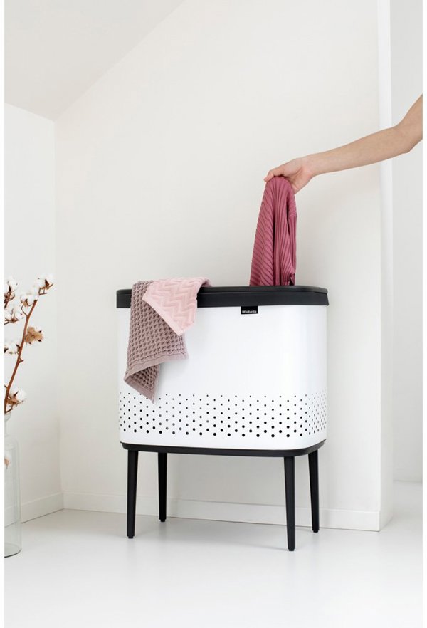 Brabantia Καλάθι Απλύτων 60L Χωρίς Κάλυμμα Λευκό (200502)