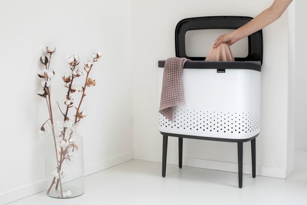 Brabantia Καλάθι Απλύτων 60L Χωρίς Κάλυμμα Λευκό (200502)