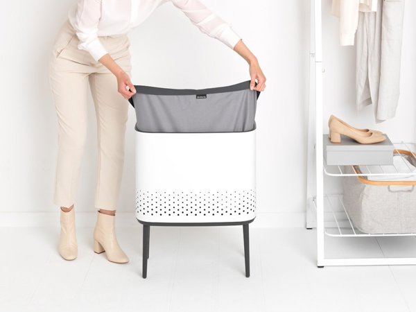 Brabantia Καλάθι Απλύτων 60L Χωρίς Κάλυμμα Λευκό (200502)