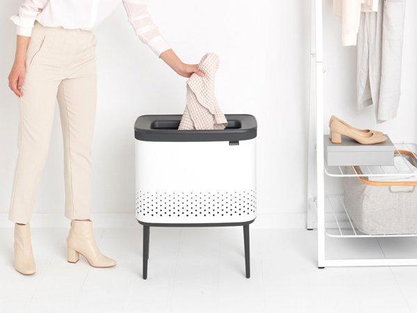Brabantia Καλάθι Απλύτων 60L Χωρίς Κάλυμμα Λευκό (200502)