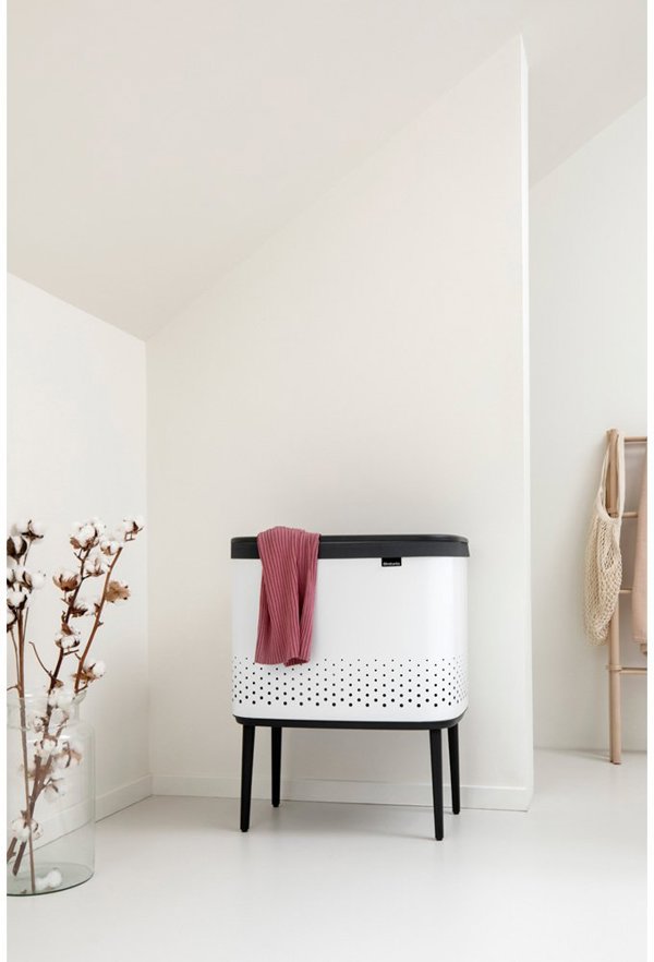 Brabantia Καλάθι Απλύτων 60L Χωρίς Κάλυμμα Λευκό (200502)