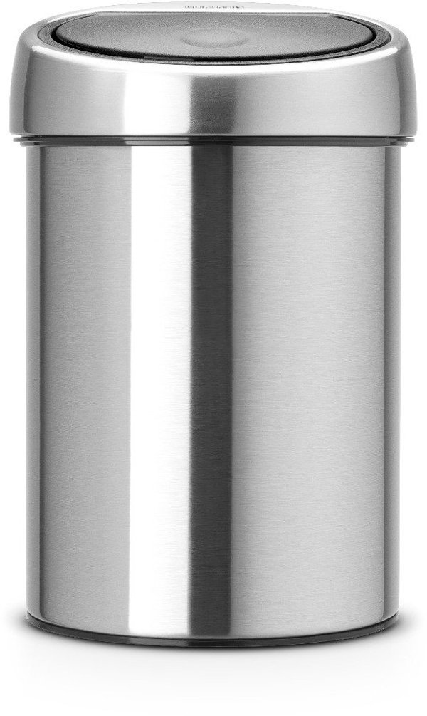 Κάδος Απορριμμάτων Brabantia με Κουμπί, 3L, Ασημί