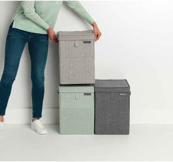 Brabantia Καλάθι Απλύτων 35L, Στοιβαζόμενο, Ανθρακί