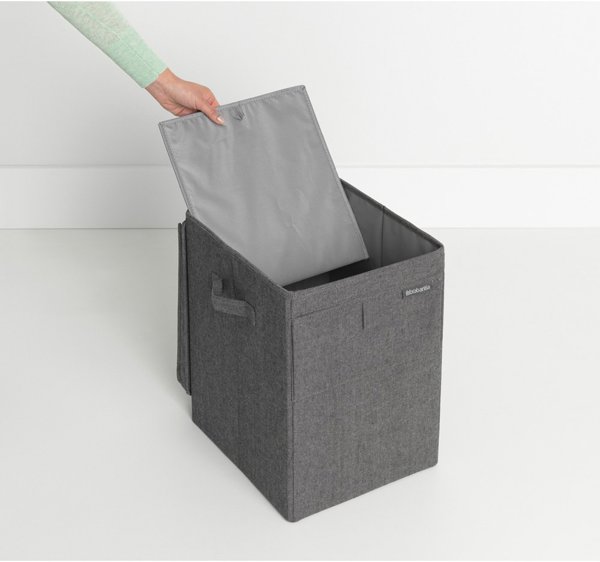 Brabantia Καλάθι Απλύτων 35L, Στοιβαζόμενο, Ανθρακί