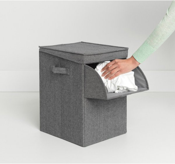 Brabantia Καλάθι Απλύτων 35L, Στοιβαζόμενο, Ανθρακί