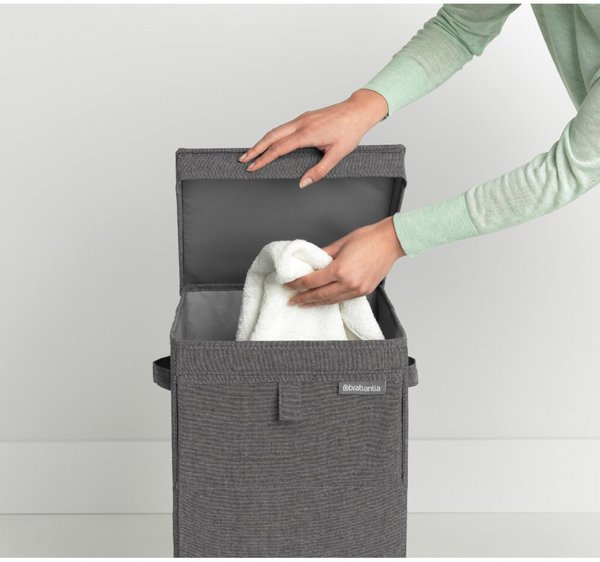 Brabantia Καλάθι Απλύτων 35L, Στοιβαζόμενο, Ανθρακί