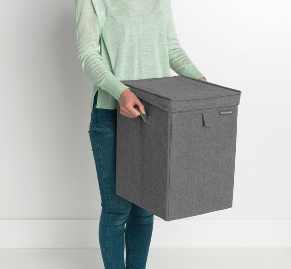 Brabantia Καλάθι Απλύτων 35L, Στοιβαζόμενο, Ανθρακί