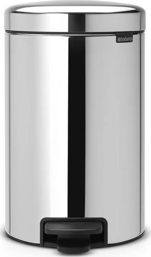 Κάδος απορριμμάτων Brabantia New Icon με πεντάλ ασημί (920005116)