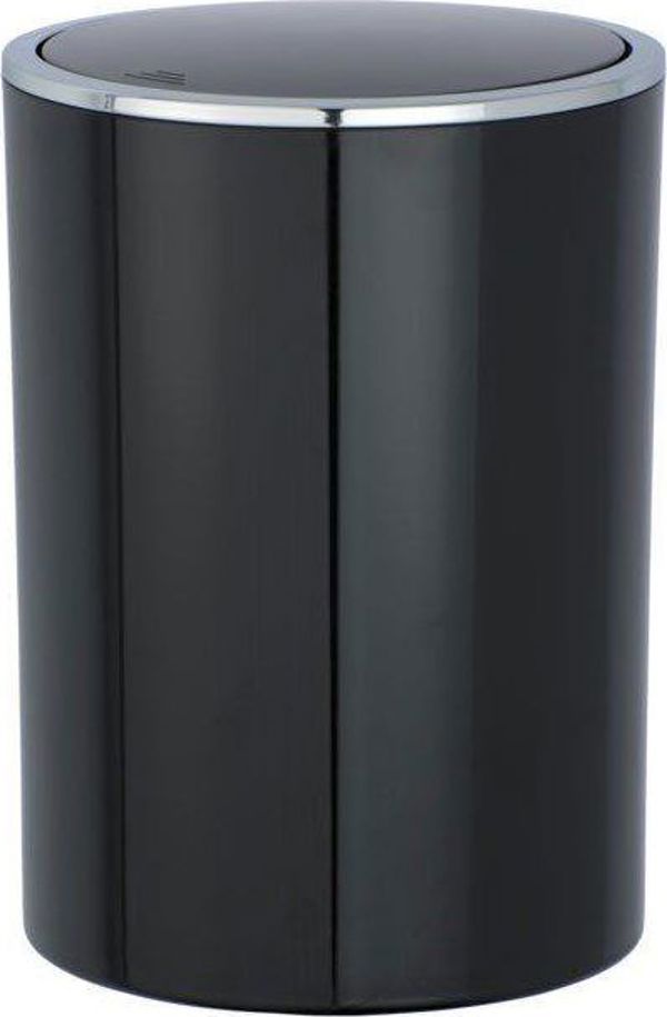 Wenko Κάδος Απορριμμάτων 5L με Κουμπί, Πλαστικός, Μαύρος (23886)