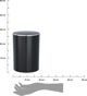 Wenko Κάδος Απορριμμάτων 5L με Κουμπί, Πλαστικός, Μαύρος (23886)