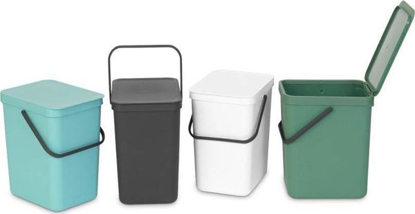 Κάδος Απορριμμάτων Brabantia Sort & Go, 25Lt, για Διαλογή, Γκρι