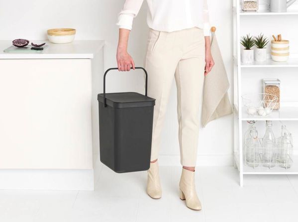Κάδος Απορριμμάτων Brabantia Sort & Go, 25Lt, για Διαλογή, Γκρι