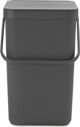 Κάδος Απορριμμάτων Brabantia Sort & Go, 25Lt, για Διαλογή, Γκρι