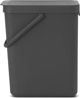 Κάδος Απορριμμάτων Brabantia Sort & Go, 25Lt, για Διαλογή, Γκρι
