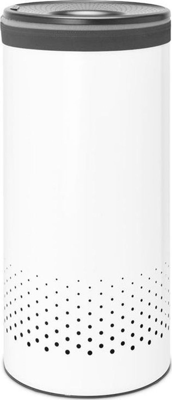 Brabantia Καλάθι Ρούχων με Κάλυμμα, Στρογγυλό, 35L, Λευκό (304866)