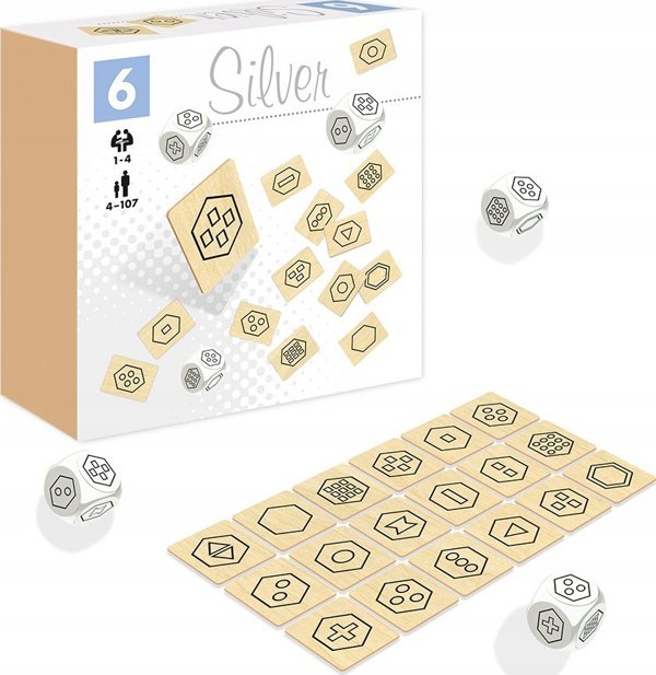 Κύβοι με εικονογράμματα 6 Silver 28768