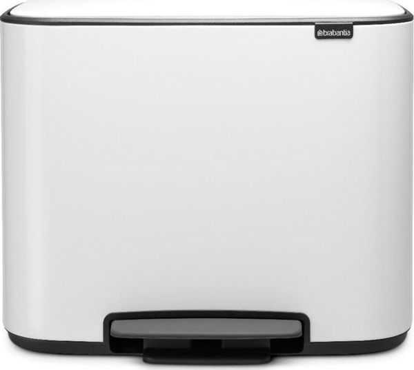 Brabantia Κάδος Απορριμμάτων BO Pedal Bin, Ανοξείδωτος, Soft-Touch Καπάκι, Λευκός, 121388