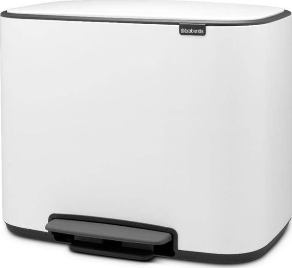 Brabantia Κάδος Απορριμμάτων BO Pedal Bin, Ανοξείδωτος, Soft-Touch Καπάκι, Λευκός, 121388