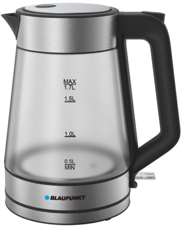 Γυάλινος Ηλεκτρικός Βραστήρας Blaupunkt EKG401 1,7L 2200W με LED Φωτισμό & Αυτόματη Απενεργοποίηση, Διάφανος/Inox