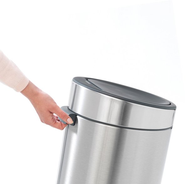 Brabantia TouchBin New Κάδος Απορριμμάτων 30lt, Ασημί, με Μηχανισμό Soft-Touch 8710755115462