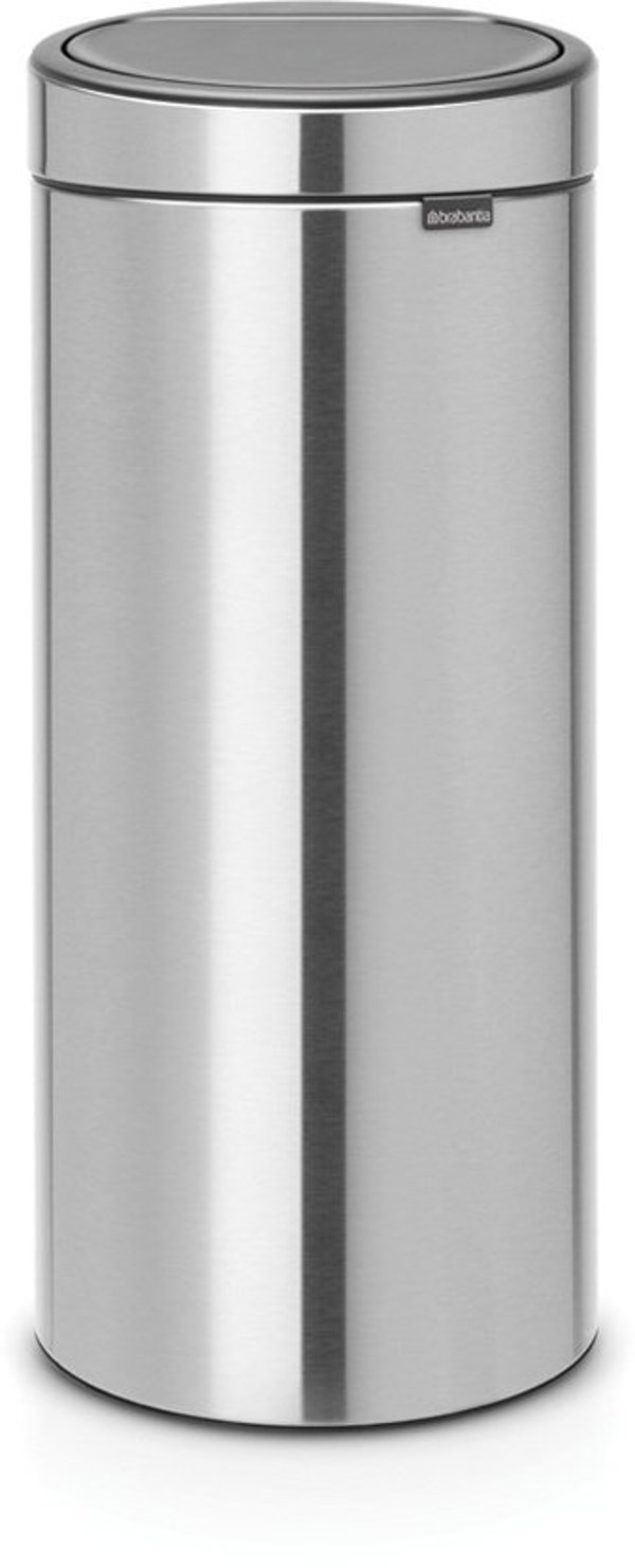 Brabantia TouchBin New Κάδος Απορριμμάτων 30lt, Ασημί, με Μηχανισμό Soft-Touch 8710755115462