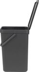 Brabantia Sort&Go Κάδος Απορριμμάτων Διαλογής, Γκρι, 12L
