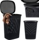 Bathroom Solutions Καλάθι Για Άπλυτα Με Καπάκι, 60 Λίτρα, Μαύρο