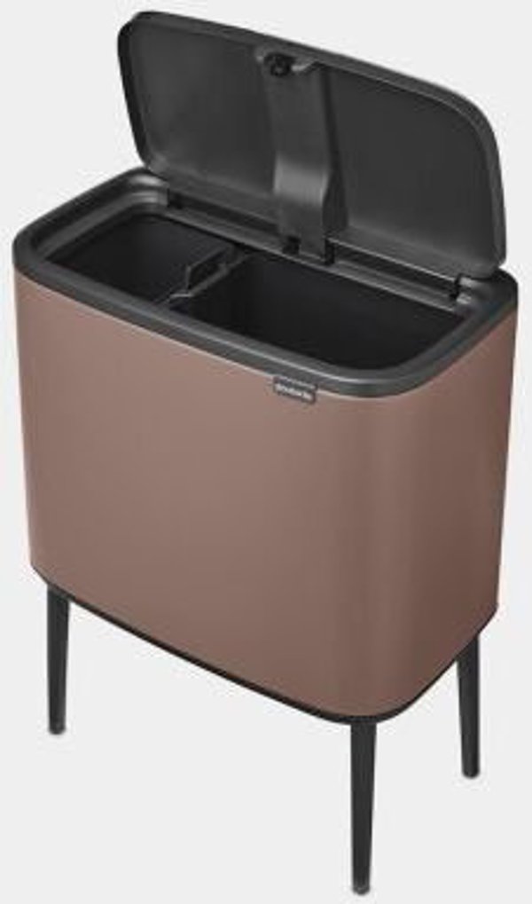 Brabantia Κάδος για ρούχα και απορρίμματα Bo Touch 11+23L Satin Taupe