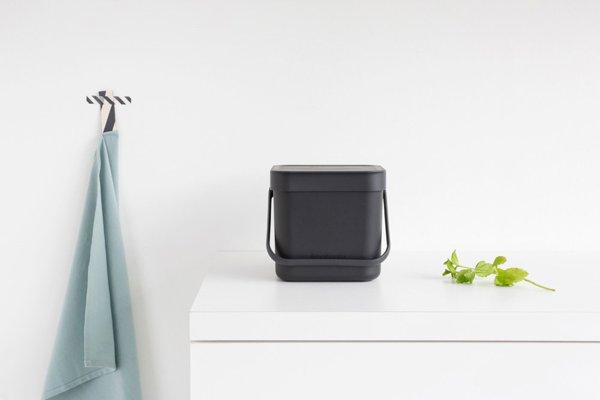 Brabantia Sort & Go Κάδος Απορριμμάτων Διαλογής, 3L, Γκρι