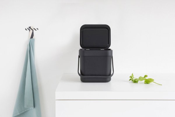 Brabantia Sort & Go Κάδος Απορριμμάτων Διαλογής, 3L, Γκρι