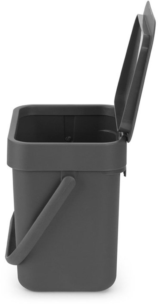 Brabantia Sort & Go Κάδος Απορριμμάτων Διαλογής, 3L, Γκρι