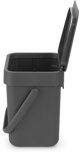 Brabantia Sort & Go Κάδος Απορριμμάτων Διαλογής, 3L, Γκρι