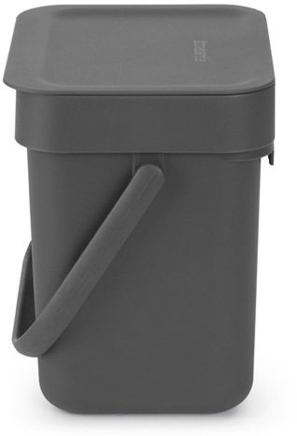 Brabantia Sort & Go Κάδος Απορριμμάτων Διαλογής, 3L, Γκρι