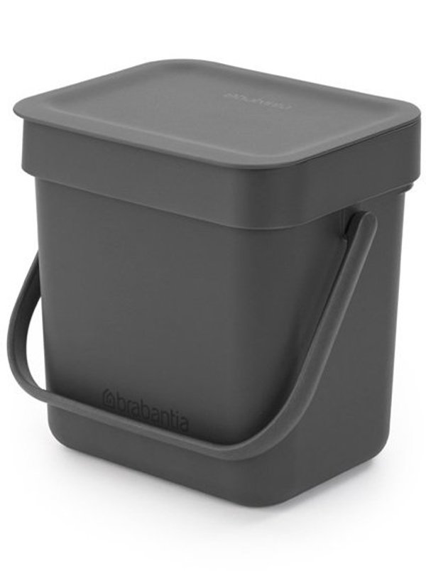 Brabantia Sort & Go Κάδος Απορριμμάτων Διαλογής, 3L, Γκρι