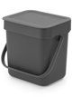 Brabantia Sort & Go Κάδος Απορριμμάτων Διαλογής, 3L, Γκρι