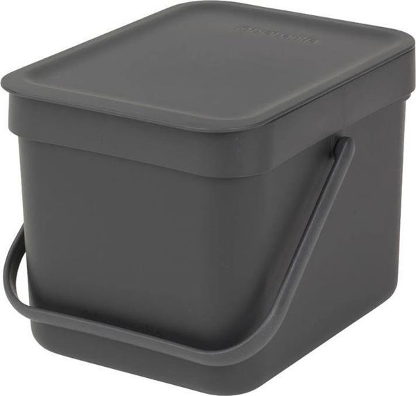 Κάδος Ανακύκλωσης Brabantia Sort & Go, 12L, Γκρι, Επιτοίχιος & Επιτραπέζιος