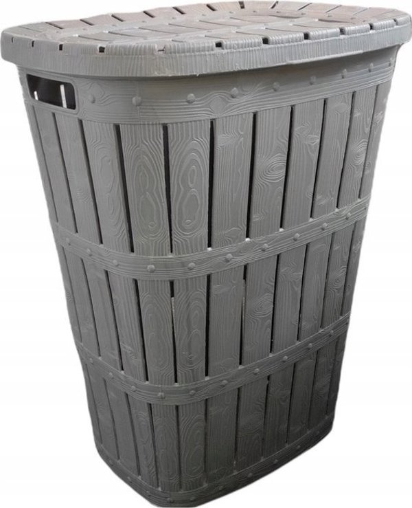 Katex Καλάθι Απλύτων 55L Wood - Γκρι (Popiel)
