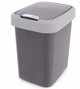 Amer Box Κάδος Απορριμμάτων Orion 12L με Ανακλινόμενο Καπάκι, Γκρι Πλαστικό
