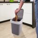 Amer Box Κάδος Απορριμμάτων Orion 12L με Ανακλινόμενο Καπάκι, Γκρι Πλαστικό