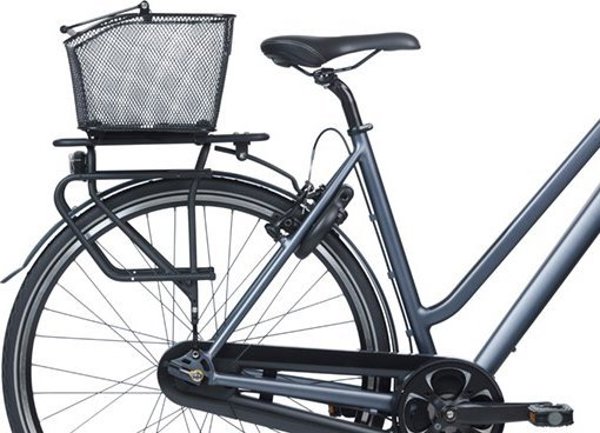 Καλάθι για σχάρα BASIL BASE XL REAR BASKET, MIK με αντάπτορα για τοποθέτηση, Ατσάλινο, Μαύρο (Eco Bottom) (NEW 2025)