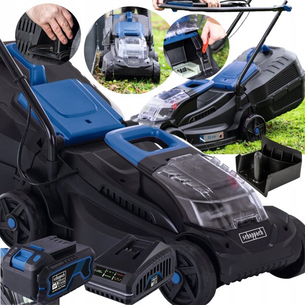 Kosiarka akumulatorowa Scheppach Akumuliatorinė vejapjovė BC-MP320-X 20V, korpusas, Scheppach